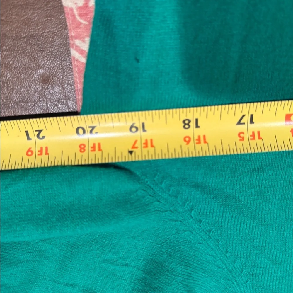 EUC Talbots Vibrant Green L/S Wool Blend Sweater SZ L - Picture 9 of 11